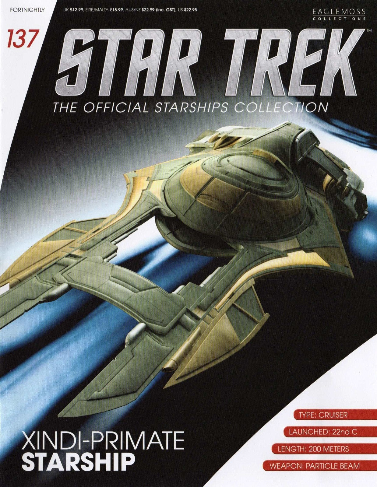 Eaglemoss Star Trek Xindi Humanoid (Primate) Ship #137 Model w/Magazine