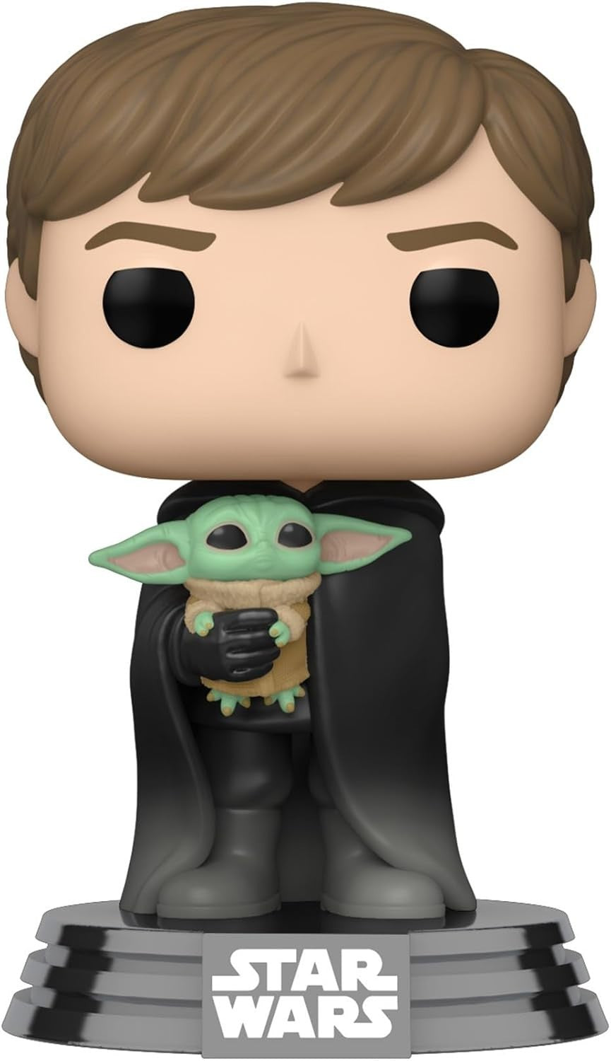Funko Pop! Tees Star Wars Luke Skywalker with Grogu Tee & Figure Set – Size L