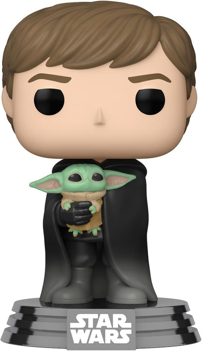 Funko Pop! Tees Star Wars Luke Skywalker with Grogu Tee & Figure Set – Size L