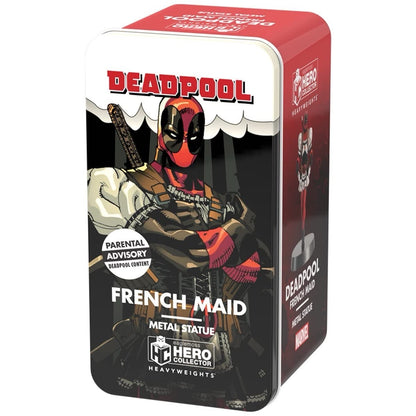 Eaglemoss Marvel Heavyweights Deadpool French Maid Metal Statue with Tin