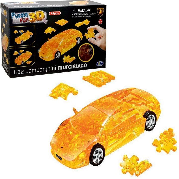 1:32 Lamborghini Murcielago 3D Puzzle Car 64pcs Yellow Model