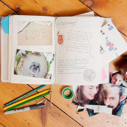 Suck UK Our Life Story 100 Year Memory Journal Scrapbook Gift Hardcover in Black