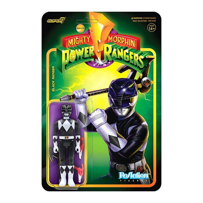 Super7 Mighty Morphin Power Rangers ReAction Black Ranger 3.75in Action Figure