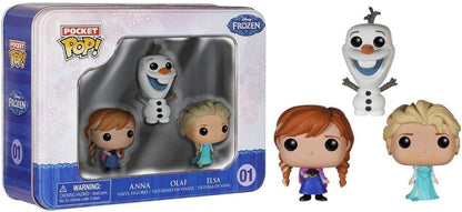Funko Pocket Pop Disney Frozen Anna Olaf Elsa Tin Set Vinyl Figures