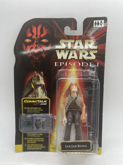 Star Wars Episode I Jar Jar Binks 1999 Hasbro CommTalk Chip MOC Sealed