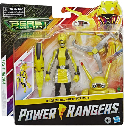 Power Rangers Beast Morphers Yellow Ranger Morphin Jax Figure Set