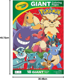 Crayola Pokemon Giant Coloring Pages Book 18 Pages Activity Pad Ages 3+
