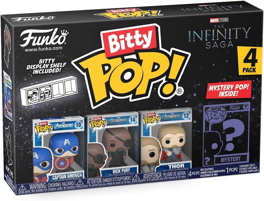 Funko Bitty Pop! Marvel Infinity Saga 4 Pack Captain America + Thor + Fury