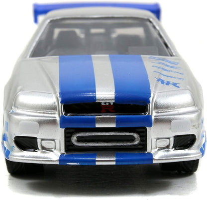 Jada Fast & Furious Brian's Nissan Skyline R34 1:55 Build N Collect Die Cast Kit