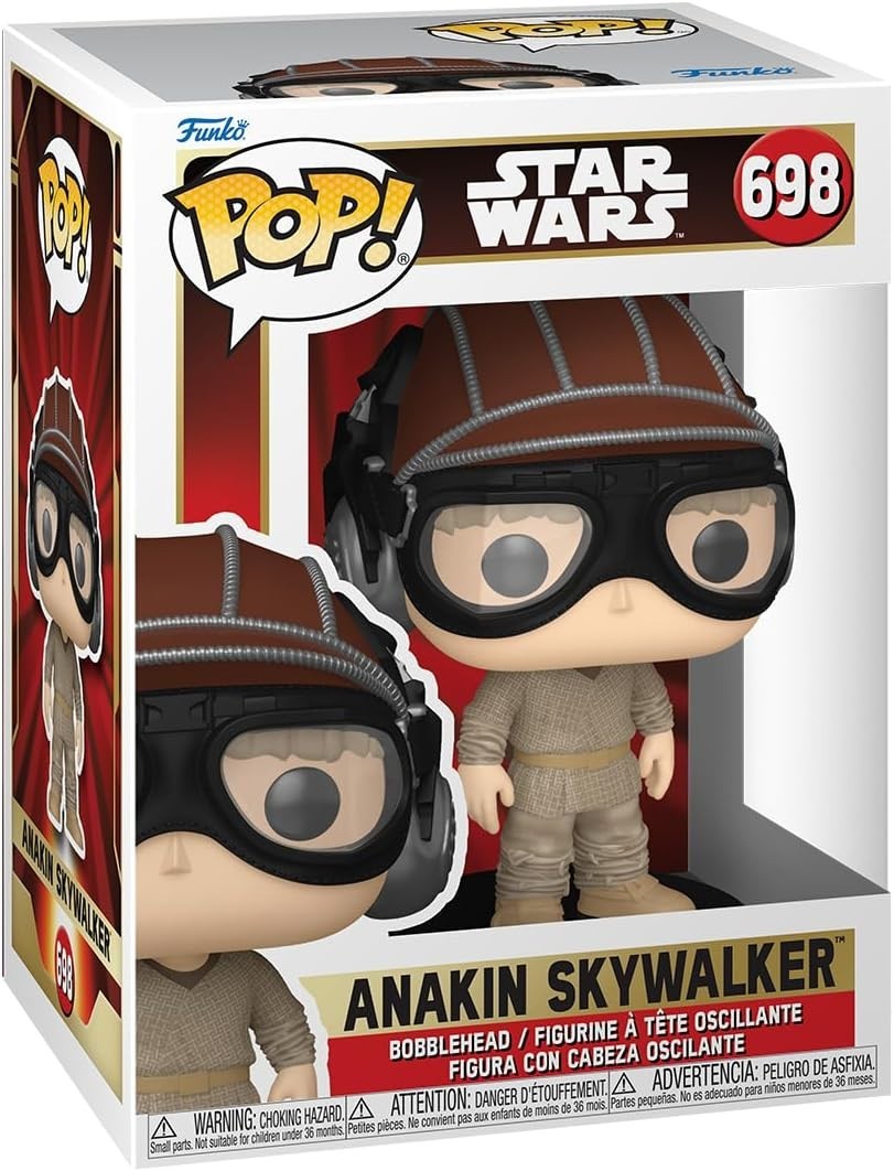 Funko Pop Star Wars Anakin Skywalker Pod Racer Helmet #698 Phantom Menace Figure