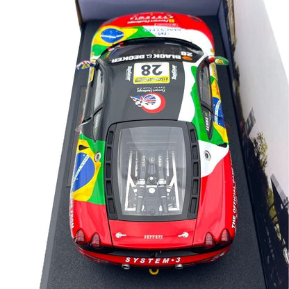 Hot Wheels Elite Ferrari F430 Challenge #28 Bruno Senna 1:18 Model Car
