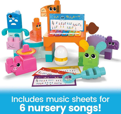 Mega Bloks Musical Farm Band 40pc Sensory Building Set with Music Features