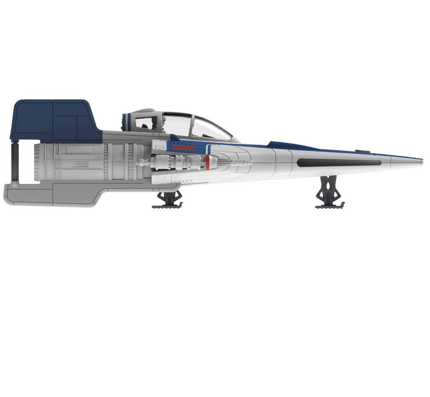 Revell 1/44 Build & Play Star Wars Resistance A-Wing Fighter (Blue) 06773
