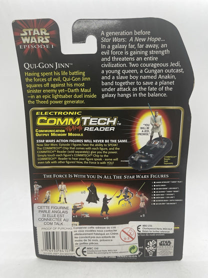 Star Wars Episode I Qui-Gon Jinn Jedi Master 1999 Hasbro CommTech MOC Sealed