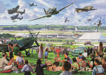 Trefl Premium Plus Tea Time Air Show Puzzle 1000 Pieces Aviation Jigsaw