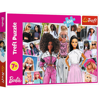 Trefl Barbie 200 Piece Jigsaw Puzzles for Kids – Barbie & Friends (Box Crease)