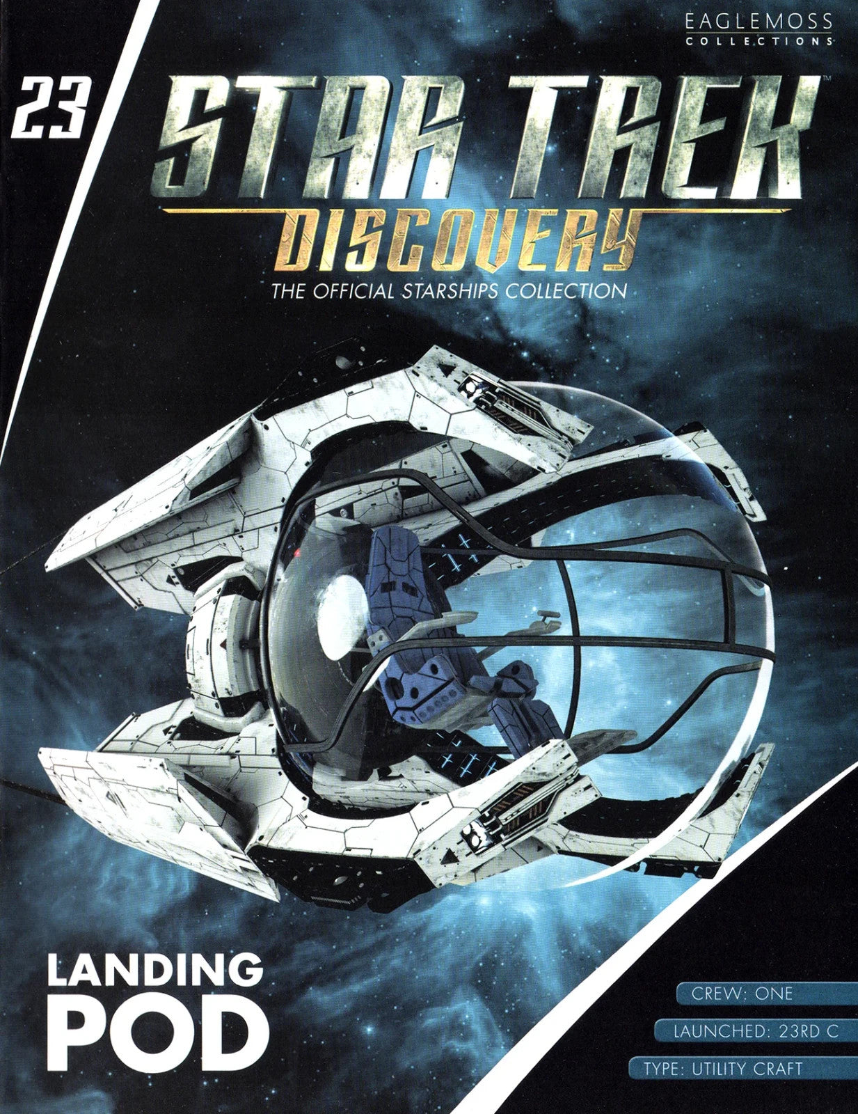 Eaglemoss Star Trek Discovery Landing Pod Shuttle #23 Model w/Magazine