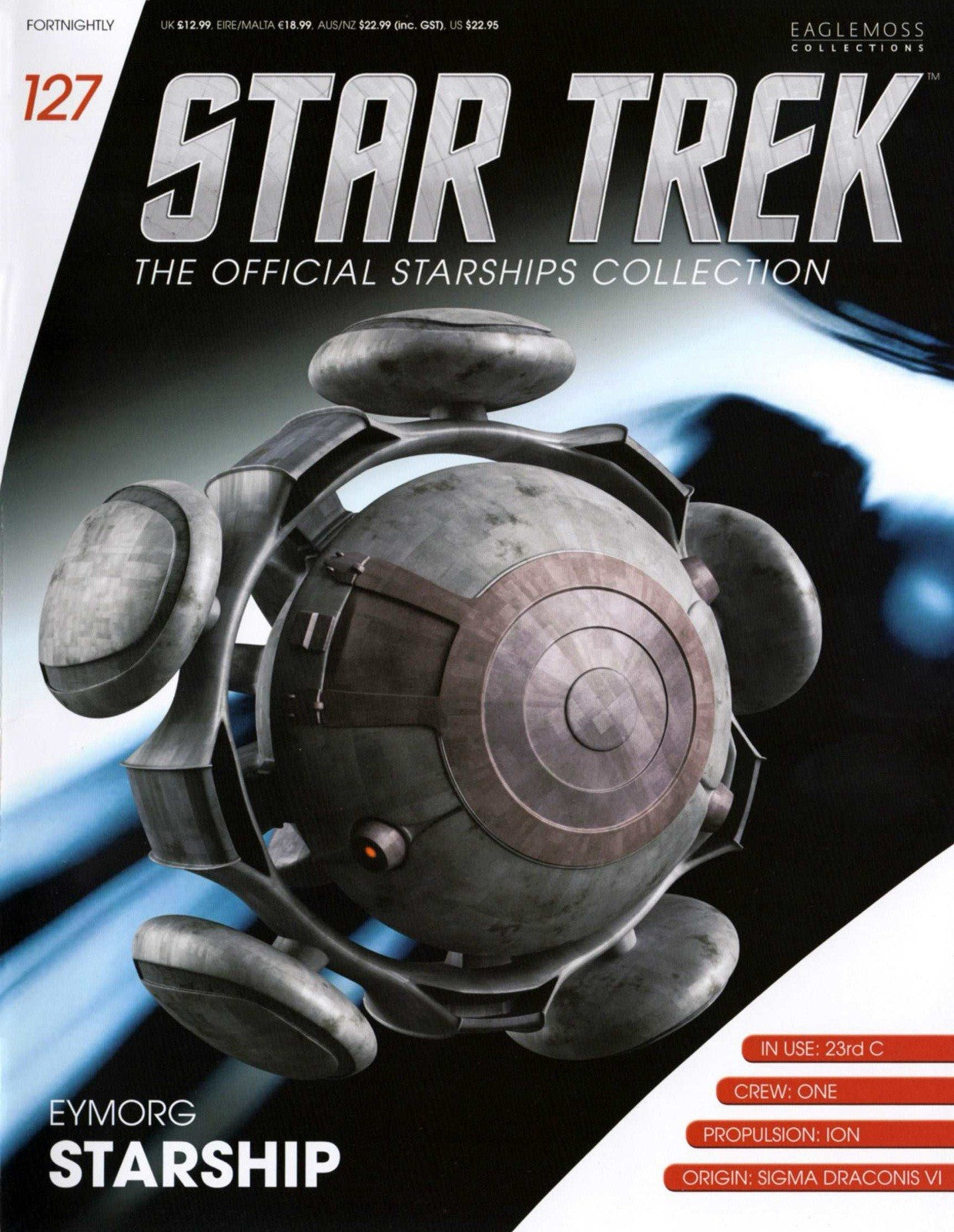 Eaglemoss Star Trek Official Starships Collection #127 Eymorg Starship & Mag
