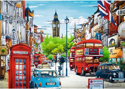 Trefl London Street Scene 1000 Piece Jigsaw Puzzle Big Ben UK Puzzle