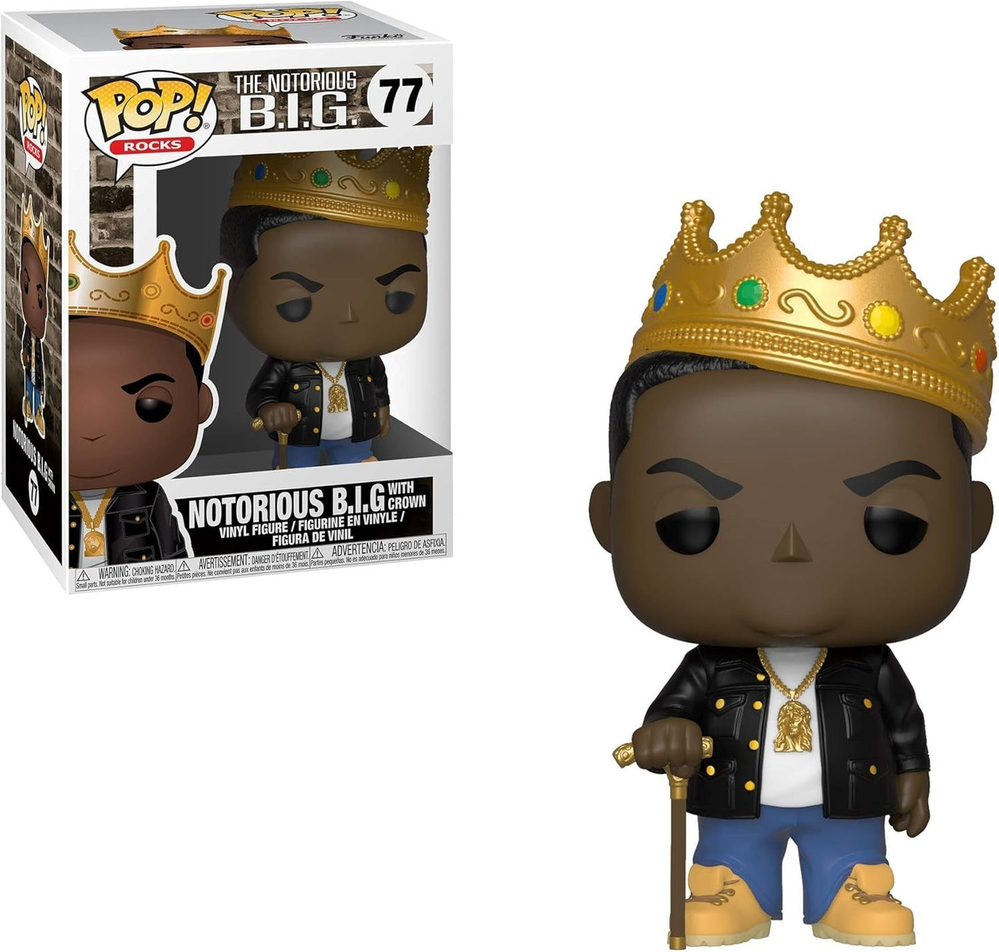 Funko Pop! Rocks The Notorious B.I.G. With Crown Vinyl Figure #77 Collectible