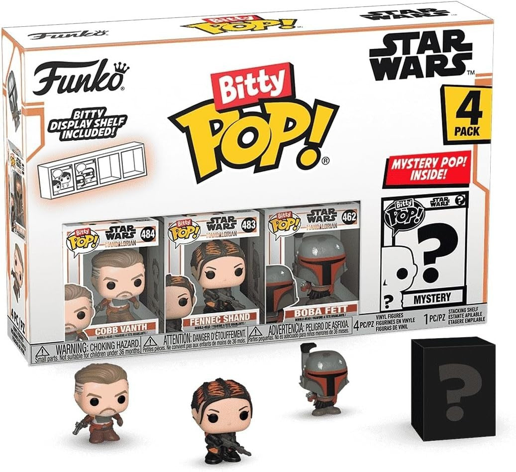 Funko Bitty POP! Mandalorian 4-Pack – Cobb Vanth, Fennec, Boba Fett + Mystery
