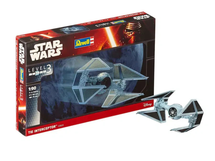 1:90 Scale Revell Star Wars TIE Interceptor Plastic Model Kit