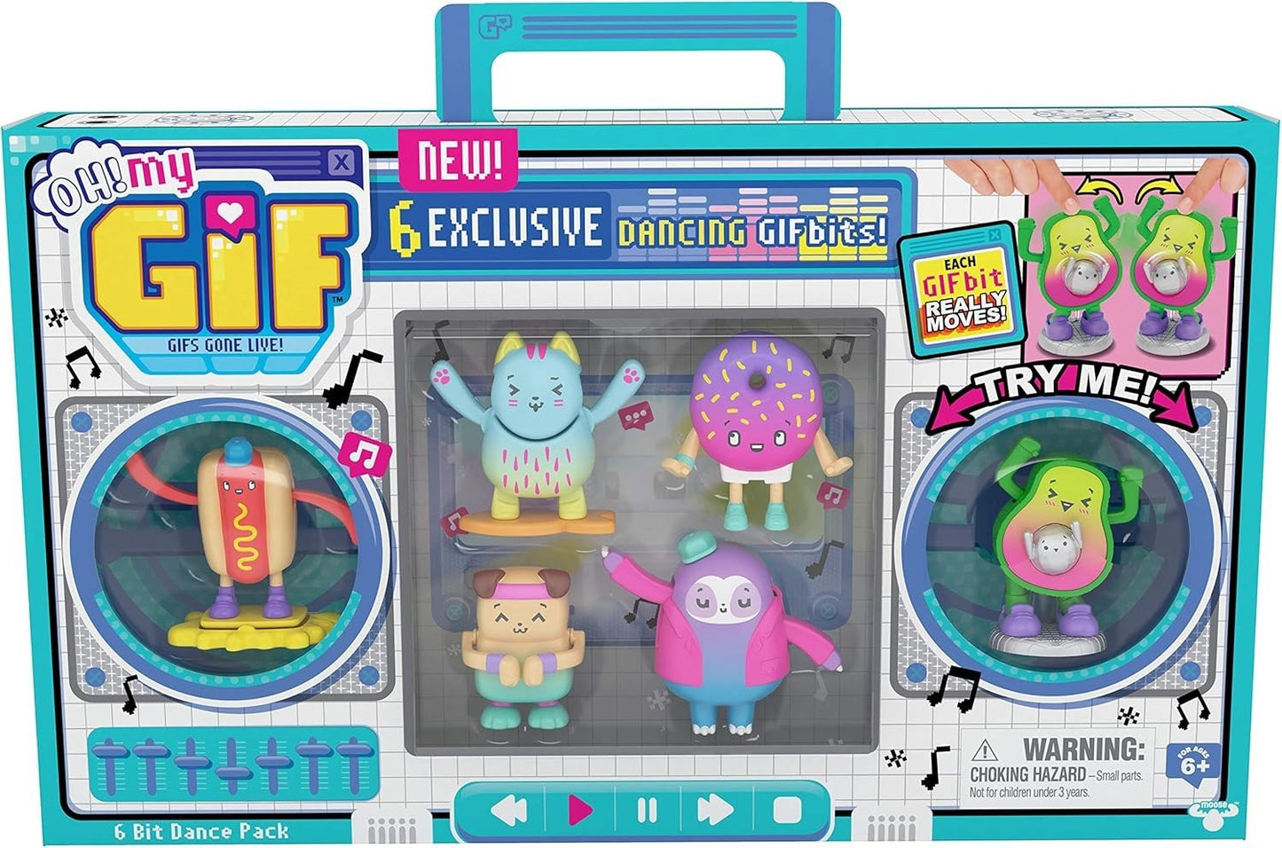 Oh My GIF Dance Pack 6 Bit Dancing GIFbits Figures Set