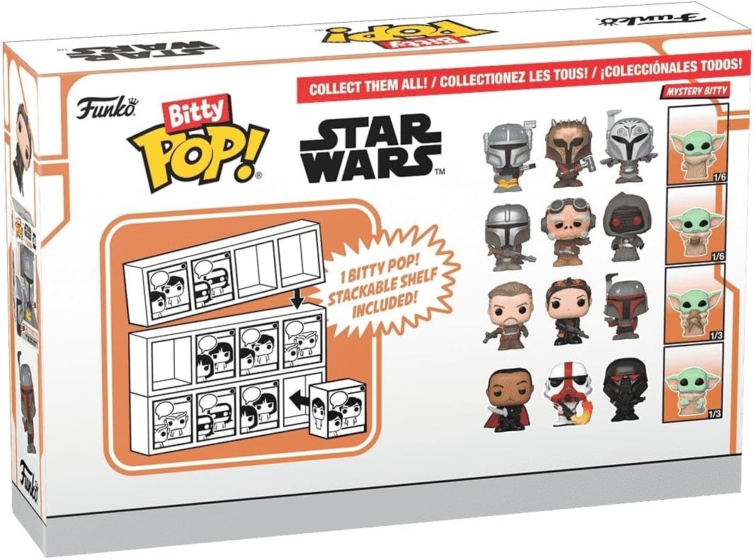 Funko Bitty POP! Mandalorian 4-Pack – Cobb Vanth, Fennec, Boba Fett + Mystery