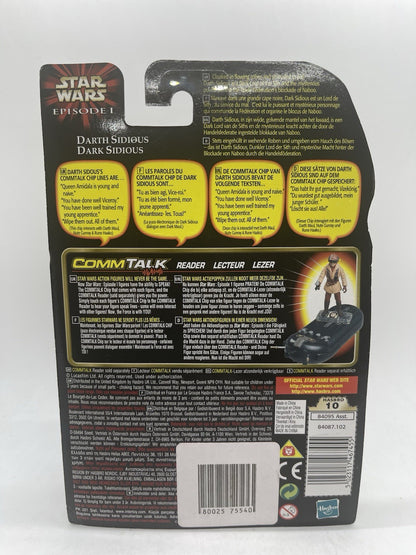 Star Wars Episode I Darth Sidious Dark Sidious 1999 Hasbro CommTalk Chip MOC