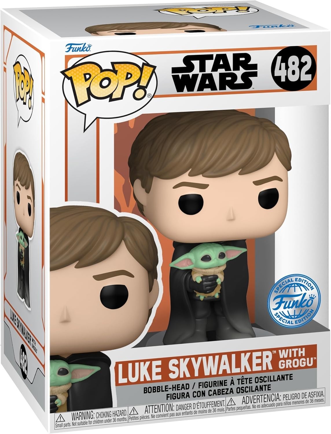 Funko Pop! Tees Star Wars Luke Skywalker with Grogu Tee & Figure Set – Size L