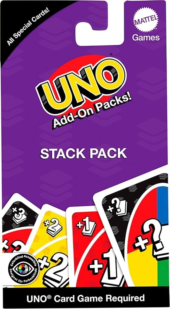 Mattel UNO Add-On Packs Speed Reverse Stack Swap 16 Cards Choose Pack