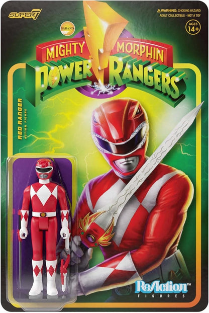 Super7 Mighty Morphin Power Rangers ReAction Red Ranger 3.75in Action Figure