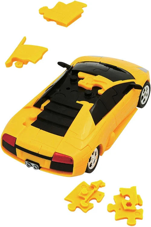 1:32 Lamborghini Murcielago 3D Puzzle Car 64pcs Solid Yellow Model