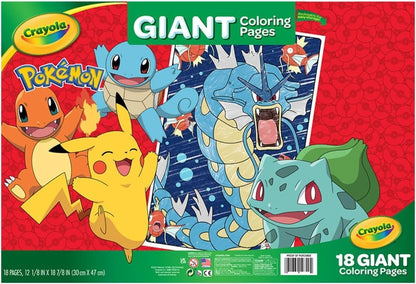 Crayola Pokemon Giant Coloring Pages Book 18 Pages Activity Pad Ages 3+