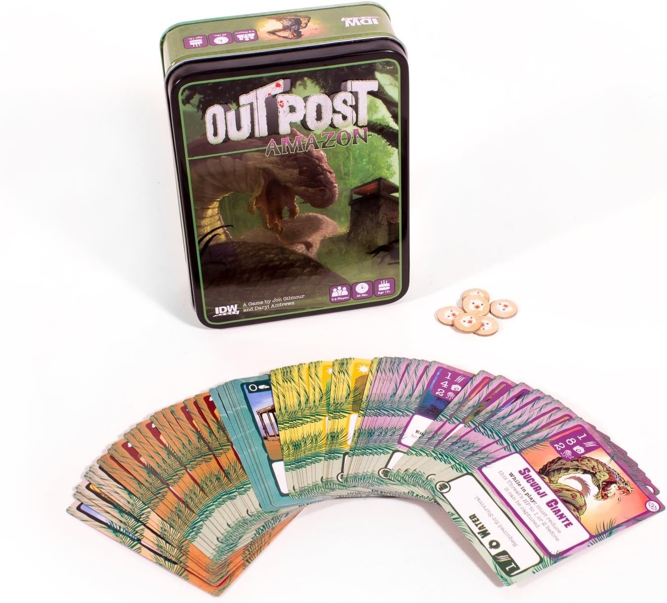Outpost Amazon Card Game in Collectible Tin | IDW Games | 2–6 Players | Age 12+