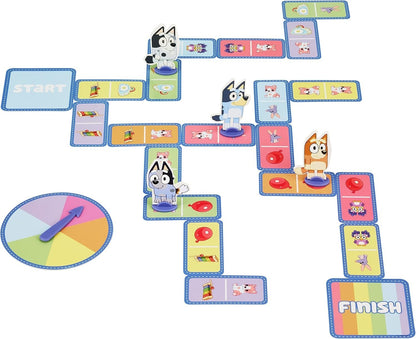 Bluey Hopscotch Race Card Game Family Kids Matching Picture Game