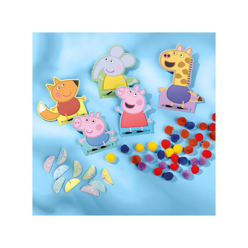Peppa Pig 2-in-1 Creativity Set Jewellery Making & Pom Pom Craft Kit Ages 3+