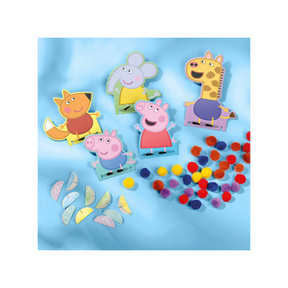 Peppa Pig 2-in-1 Creativity Set Jewellery Making & Pom Pom Craft Kit Ages 3+