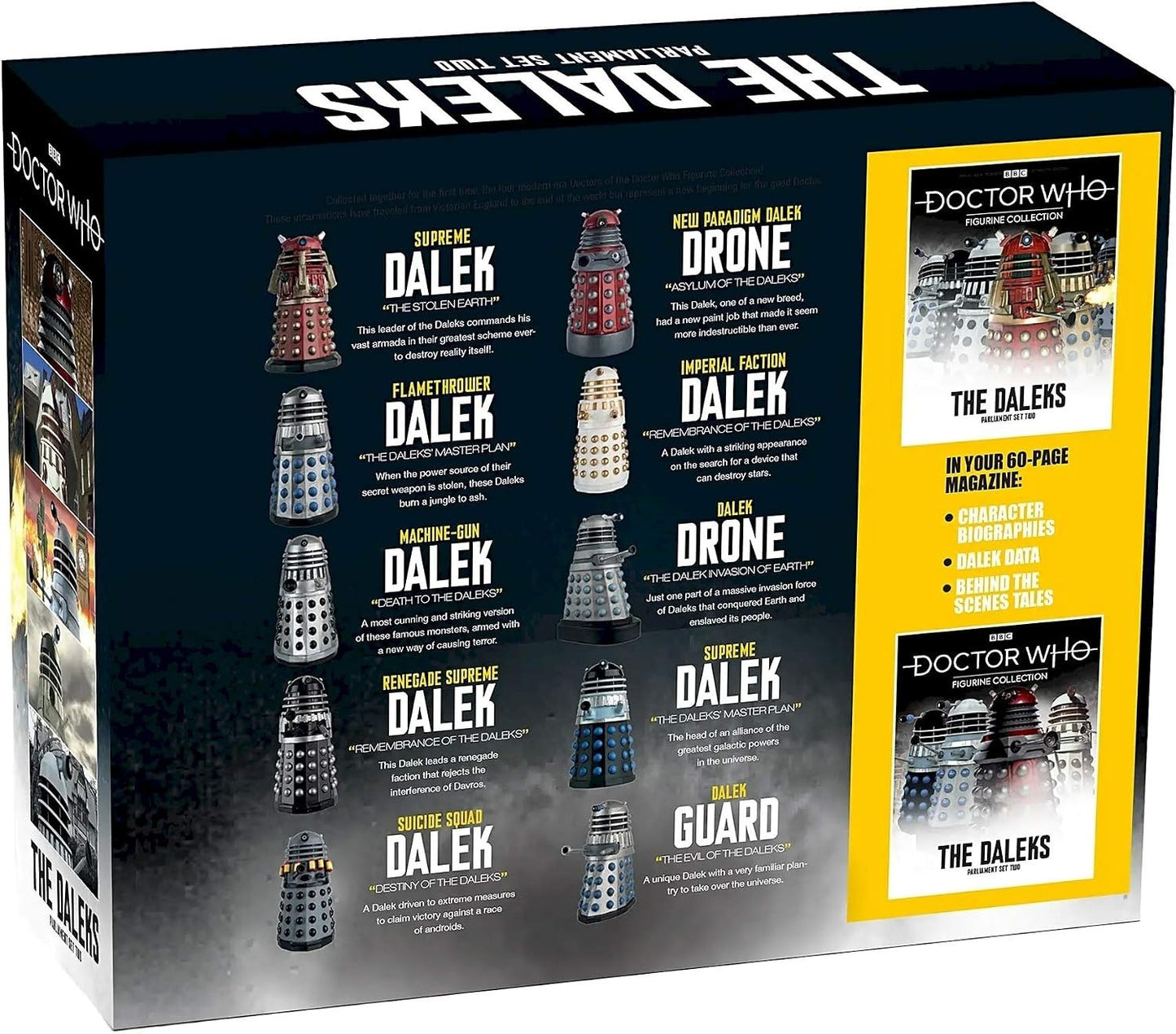 Eaglemoss Doctor Who The Daleks Parliament Set Two 10 Figurines & Magazine