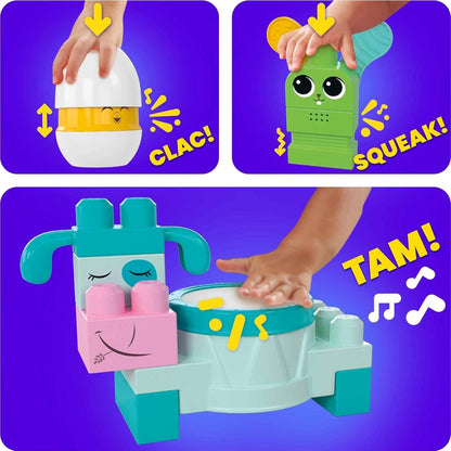 Mega Bloks Musical Farm Band 40pc Sensory Building Set with Music Features
