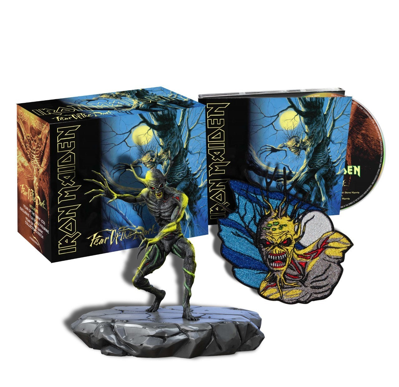 Iron Maiden Fear Of The Dark Eddie Figure Patch CD Collector Set