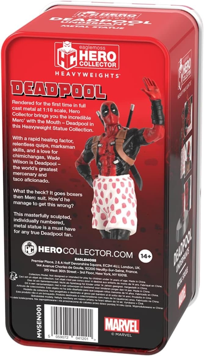Eaglemoss Marvel Deadpool Underpants Heavyweights Metal Statue Figure