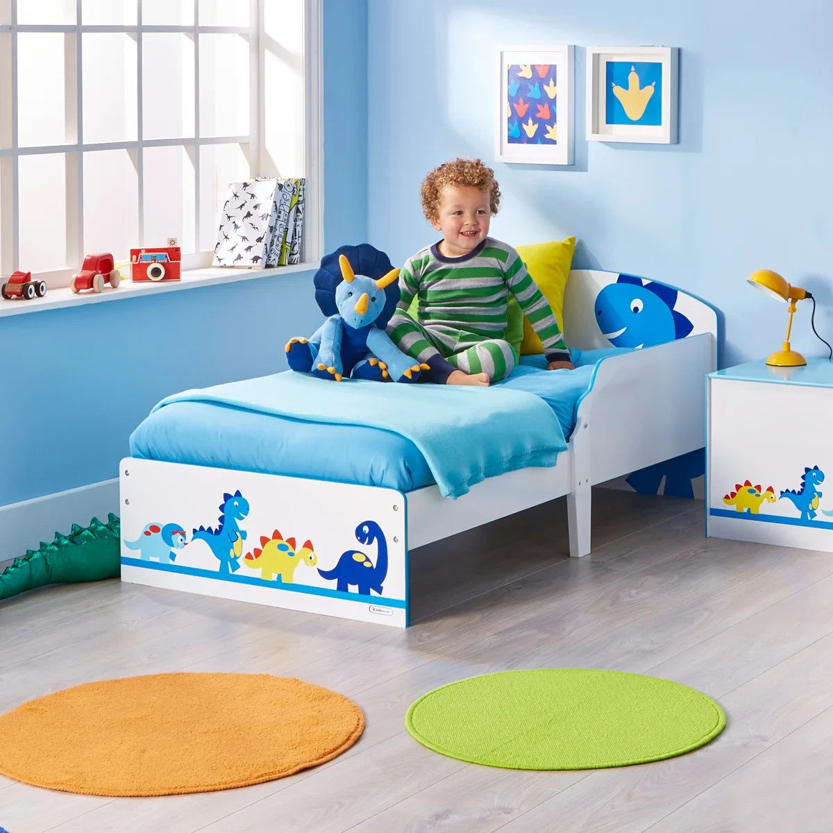 HelloHome Dinosaur Toddler Bed – Kids Single Bed Frame