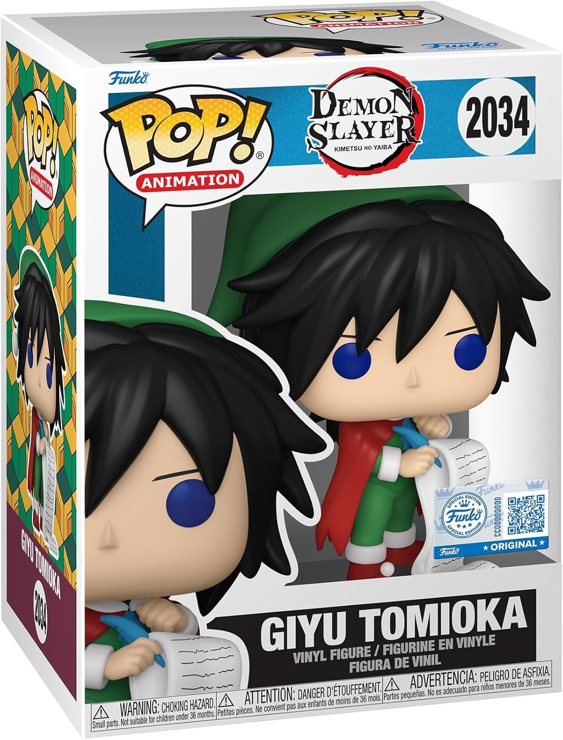 Funko Pop! Animation Demon Slayer Giyu Tomioka Christmas SE Vinyl Figure #2034