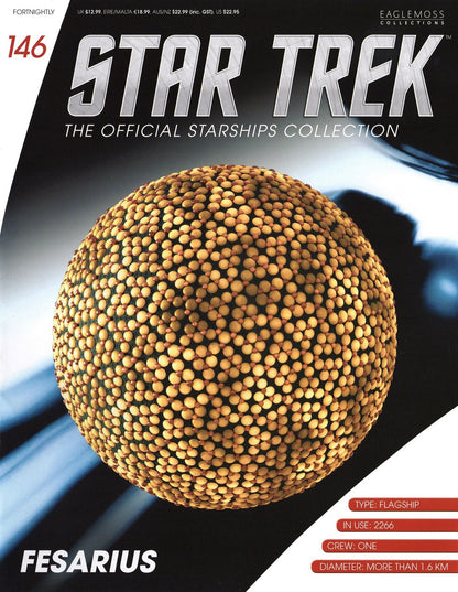 Eaglemoss Star Trek Starships Collection #146 Fesarius Model with Magazine