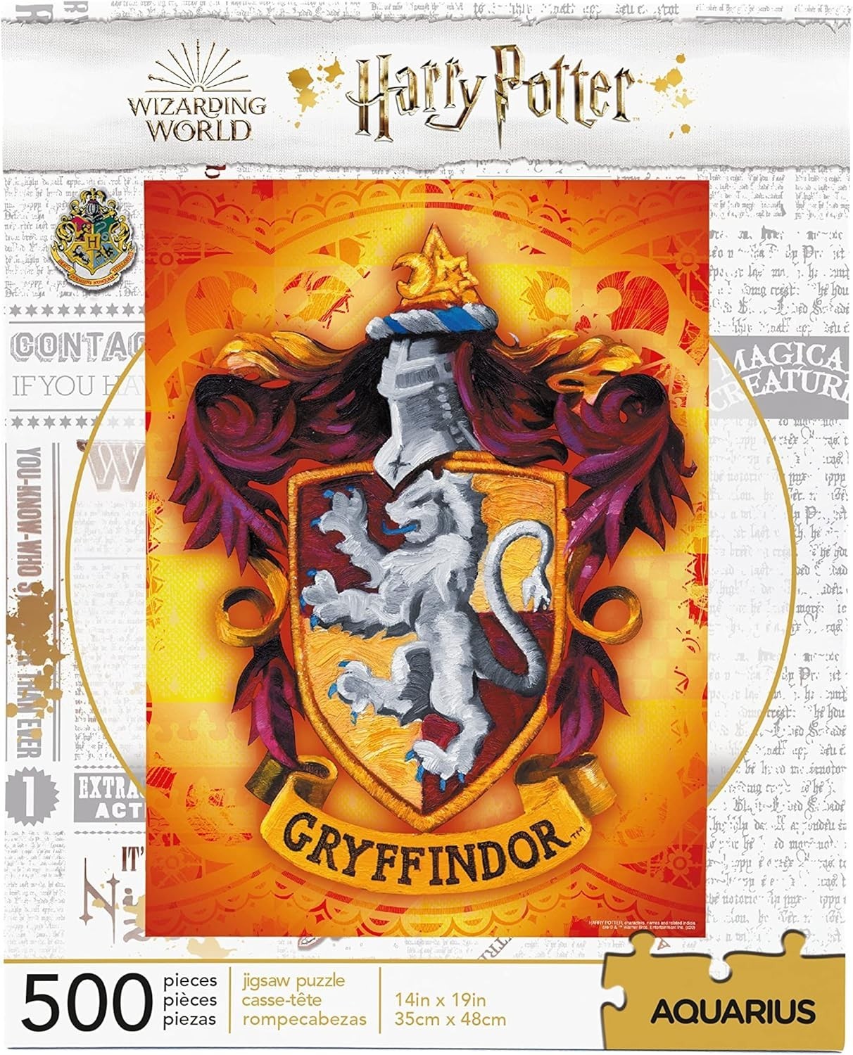 Harry Potter Gryffindor Crest 500 Piece Jigsaw Puzzle Aquarius Box Damaged