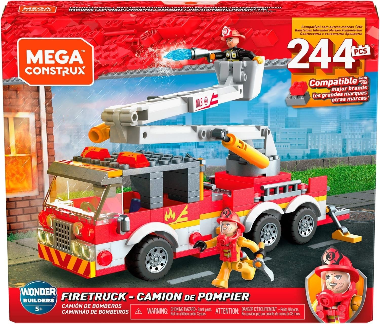 Mega Construx Fire Truck Building Set GLK54 244 Pieces