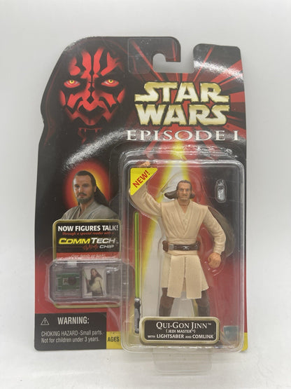 Star Wars Episode I Qui-Gon Jinn Jedi Master 1999 Hasbro CommTech MOC Sealed