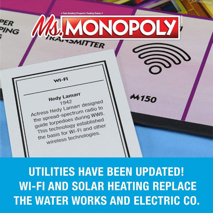 Ms. Monopoly Board Game Hasbro Family Property Trading Game