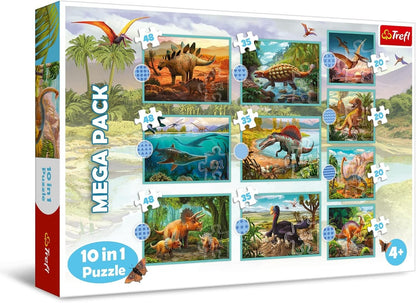 Trefl Dinosaurs Mega Pack 10 in 1 Jigsaw Puzzle Set Kids Age 4+